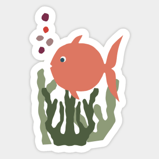 Fish in the coral reef Sticker